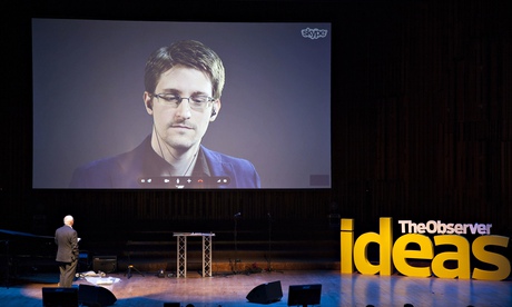 Snowden via videoverbinding in Londen